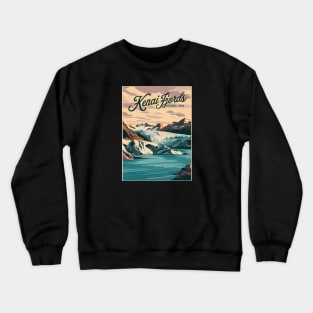 Retro Kenai Fjords National Park Crewneck Sweatshirt